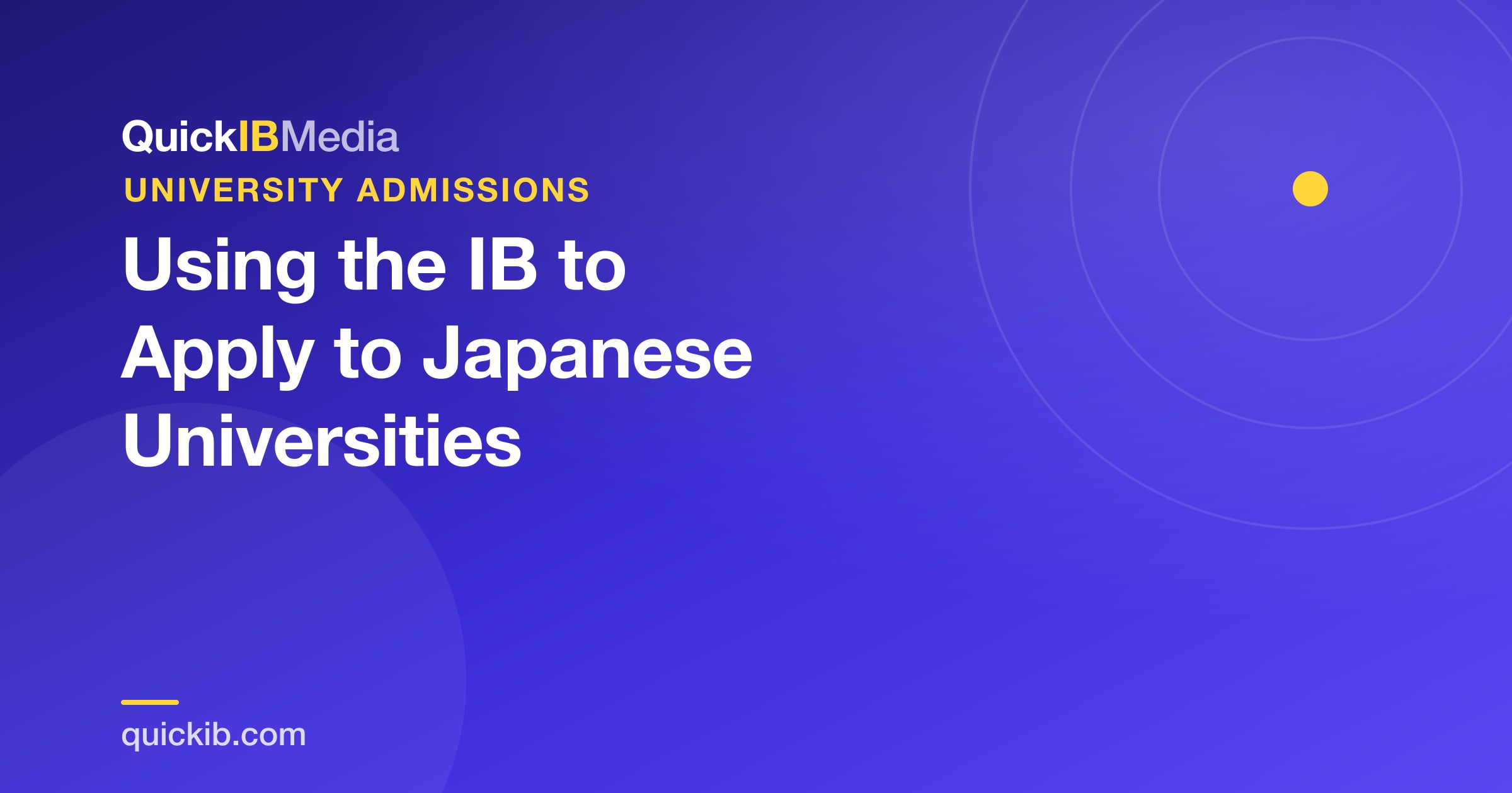 IB Admissions to Japanese Universities